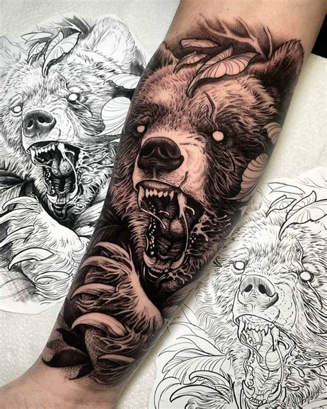 bear design tattoo